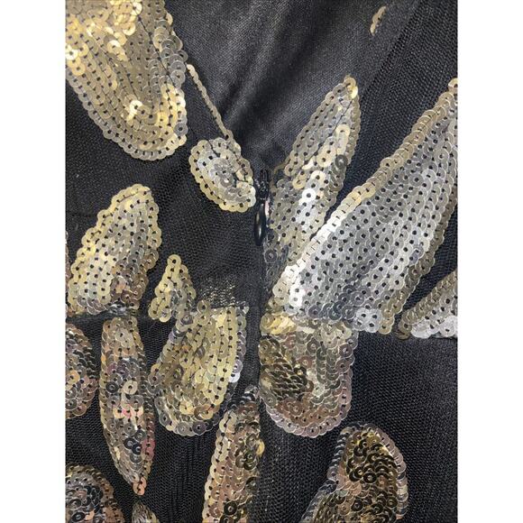 Latiste Dress Sequin Silver Spark Tulle‎ Goth Punk Rock Sz Med Fairy Concert Blk - Picture 5 of 6